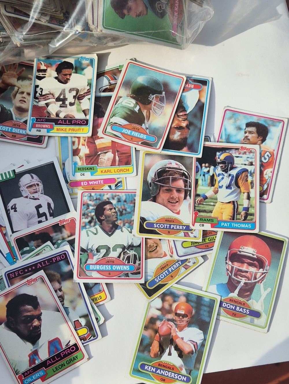 Vintage Football Trading Cards Lot - Colorful Player Cards